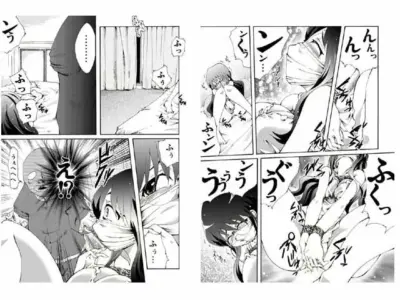 鼻上被せ猿轡の女性漫画家